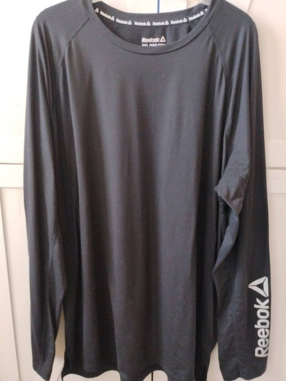 Reebok Active Black Long Sleeve Logo Tee Shirt- 3XL EUC